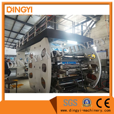 Label BOPP PE Enam Warna Central Drum Flexographic Mesin Press Ci